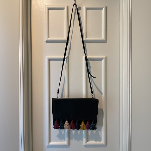 Rebecca Minkoff Tassel Leather Clutch or Crossbody Bag - Picture 3 of 10